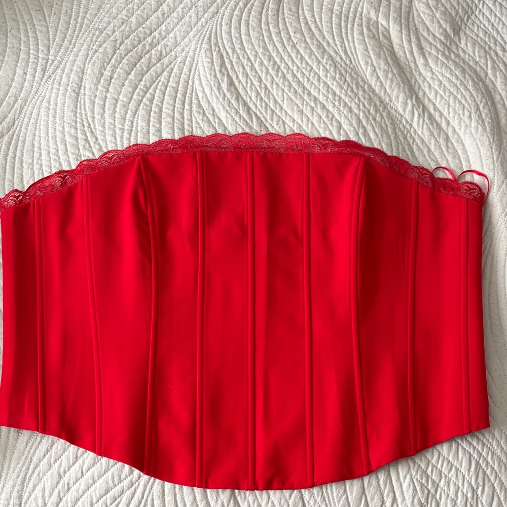Fashion Nova Red Lace Bandeau